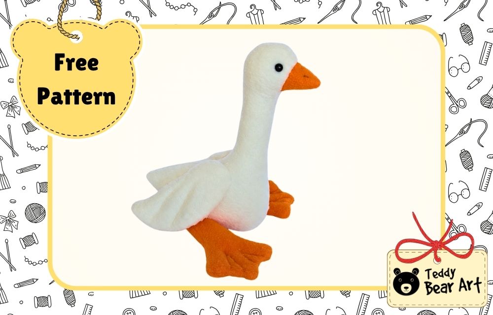 Free Goose Sewing Pattern: Easy Fleece Plush Tutorial