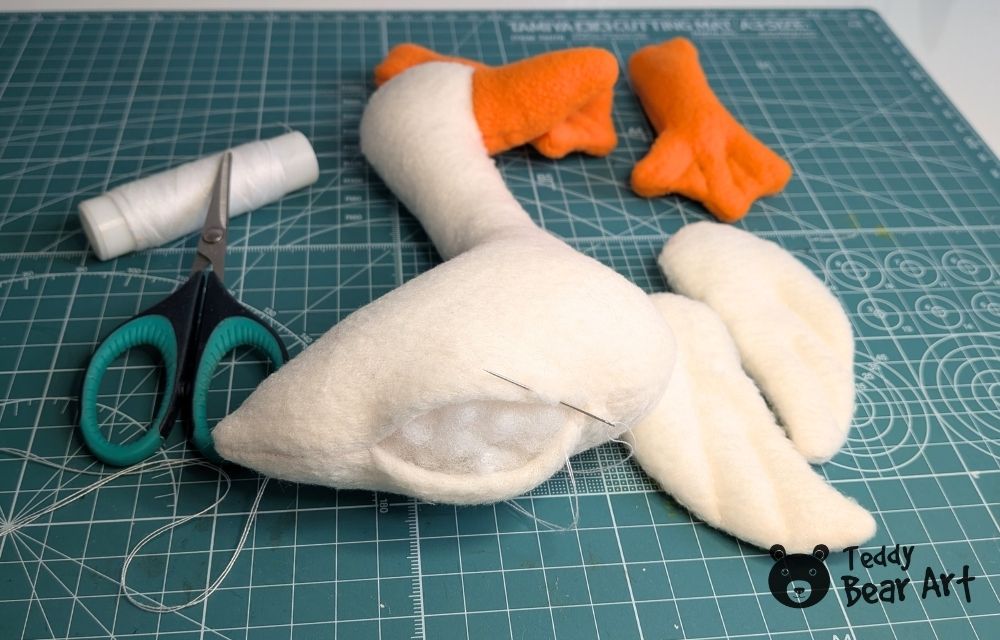 Free Goose Sewing Pattern: Easy Fleece Plush Tutorial