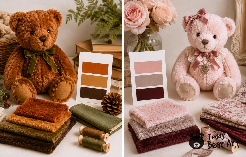 15 Teddy Bear Colors for Modern Sewing: Palettes for Cotton, Fleece, Faux Fur, and Mohair