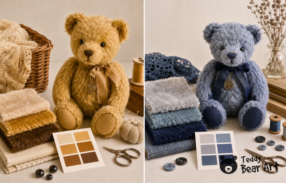 15 Teddy Bear Colors for Modern Sewing: Palettes for Cotton, Fleece, Faux Fur, and Mohair