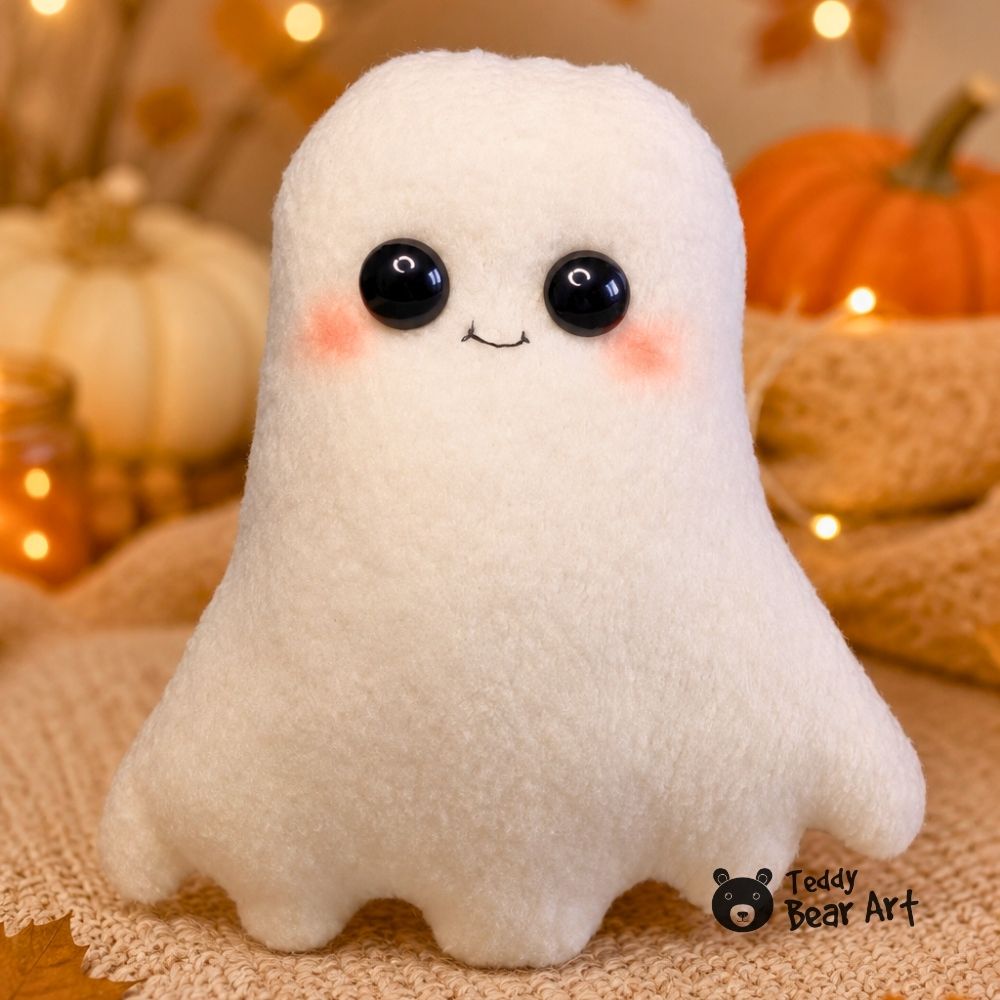 3 Easy Halloween Plush Patterns to Sew: Ghost, Bat, and Pumpkin