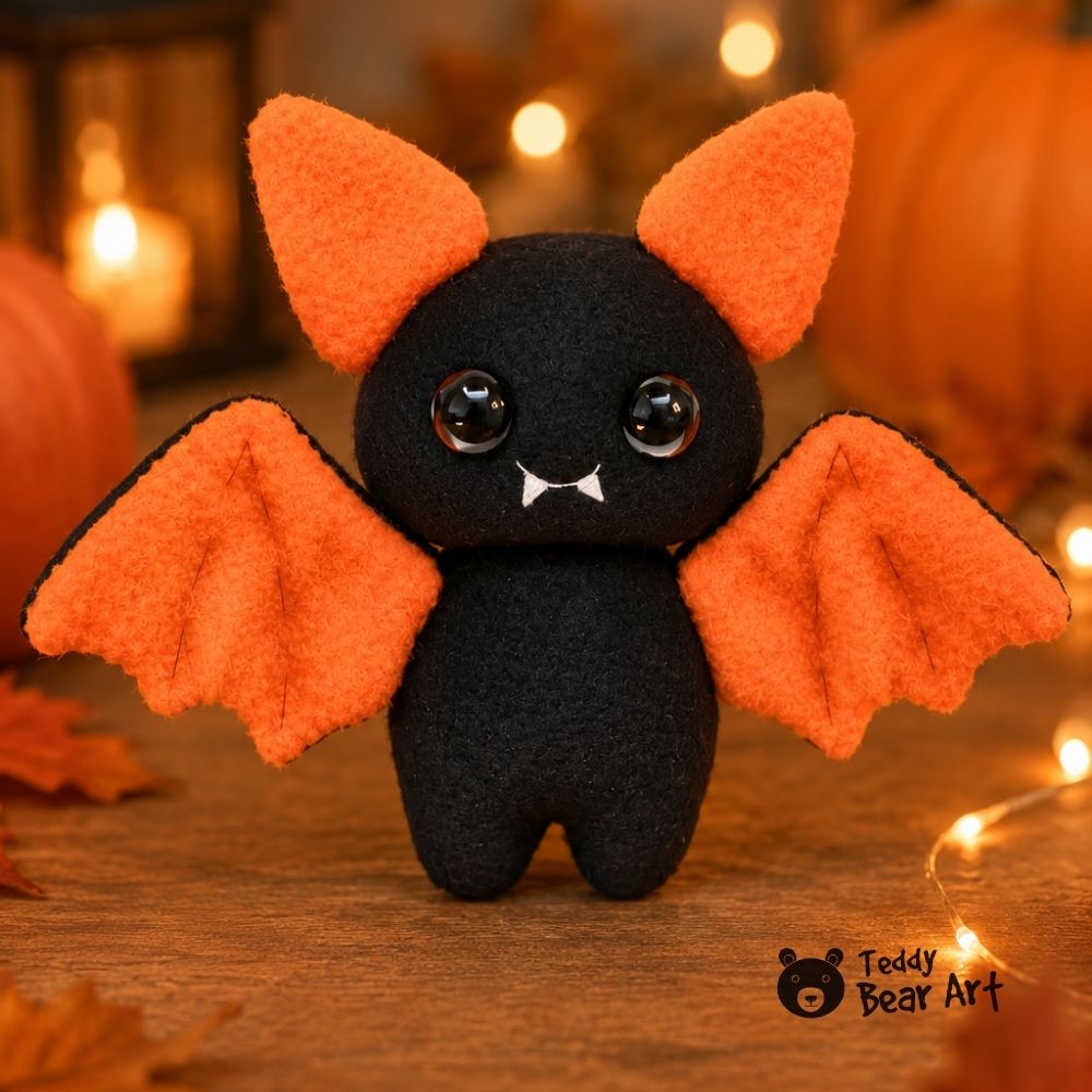 3 Easy Halloween Plush Patterns to Sew: Ghost, Bat, and Pumpkin
