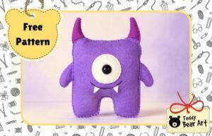 Easy DIY Felt Monster Stuffie: Free Sewing Pattern