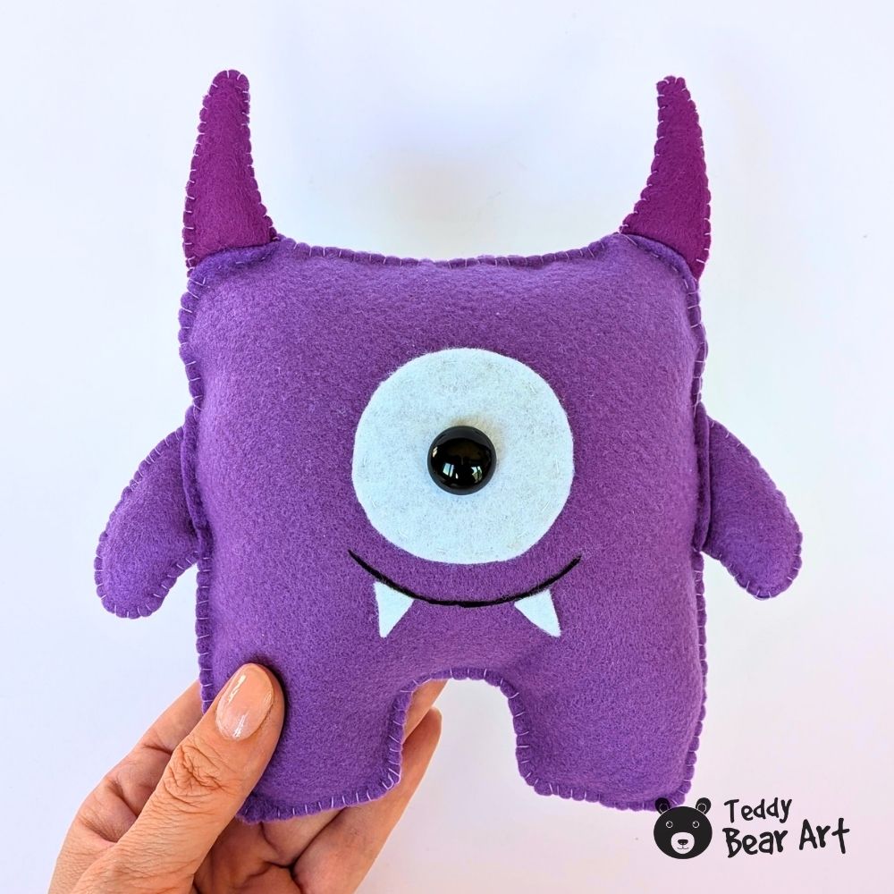 Easy DIY Felt Monster Stuffie: Free Sewing Pattern