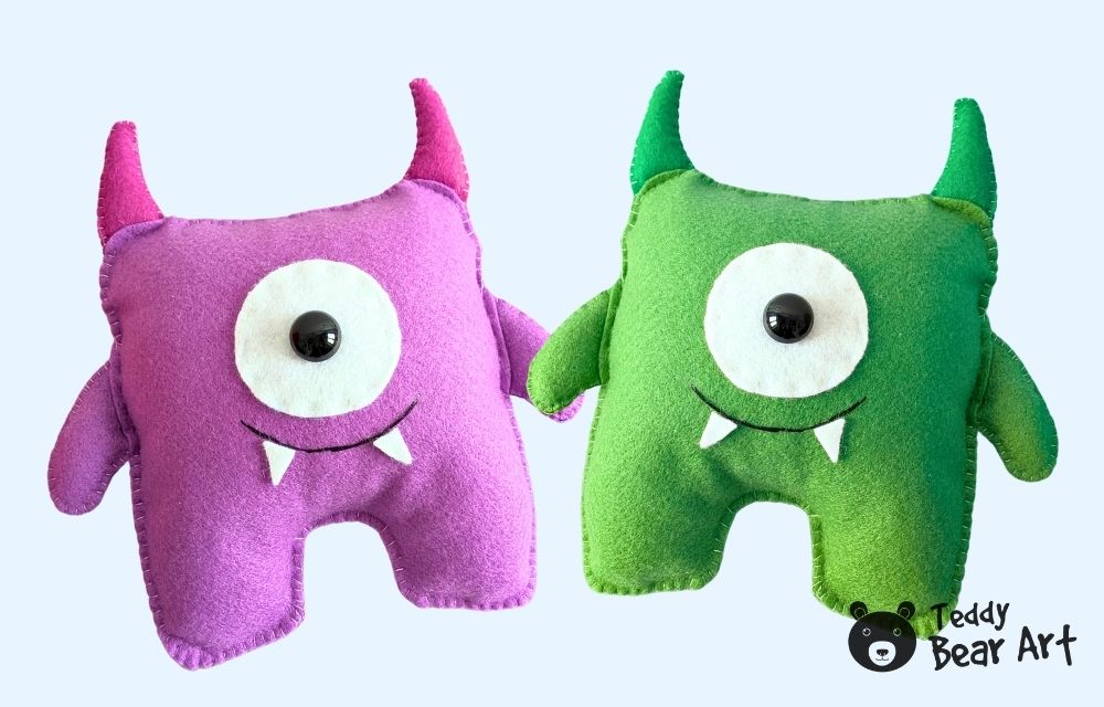 Easy DIY Felt Monster Stuffie: Free Sewing Pattern