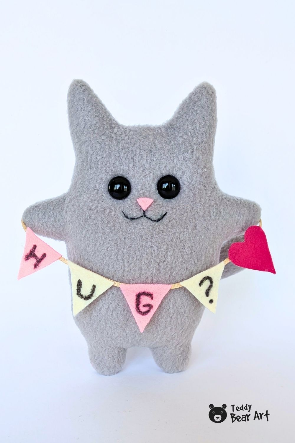 Free Fleece Cat Sewing Pattern Tutorial: Cute Easy Plush