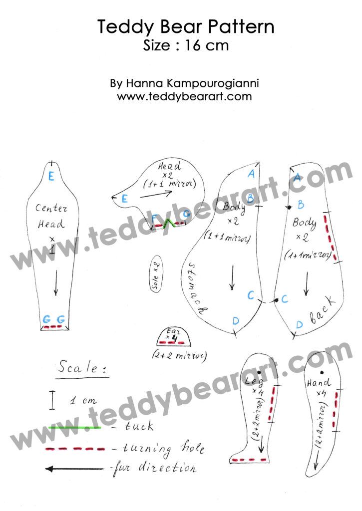 Free Jointed Teddy Bear Pattern