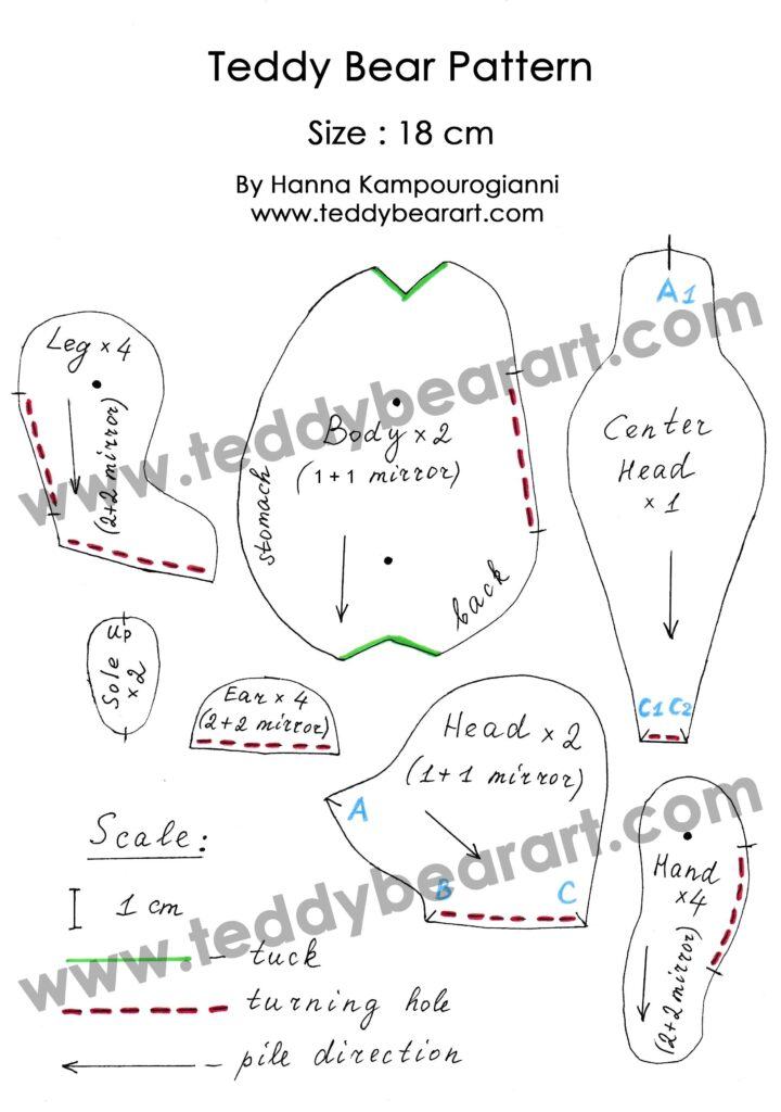 Printable Teddy Bear Sewing Pattern And Tutorial