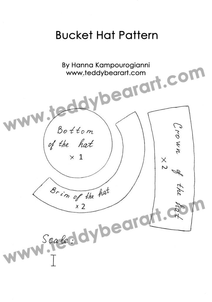 Teddy Bear Clothes Accessories: A Sewing Pattern for a Bucket Hat