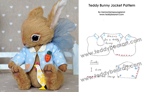 Teddy Bear Clothes Patterns - Bunny Jacket