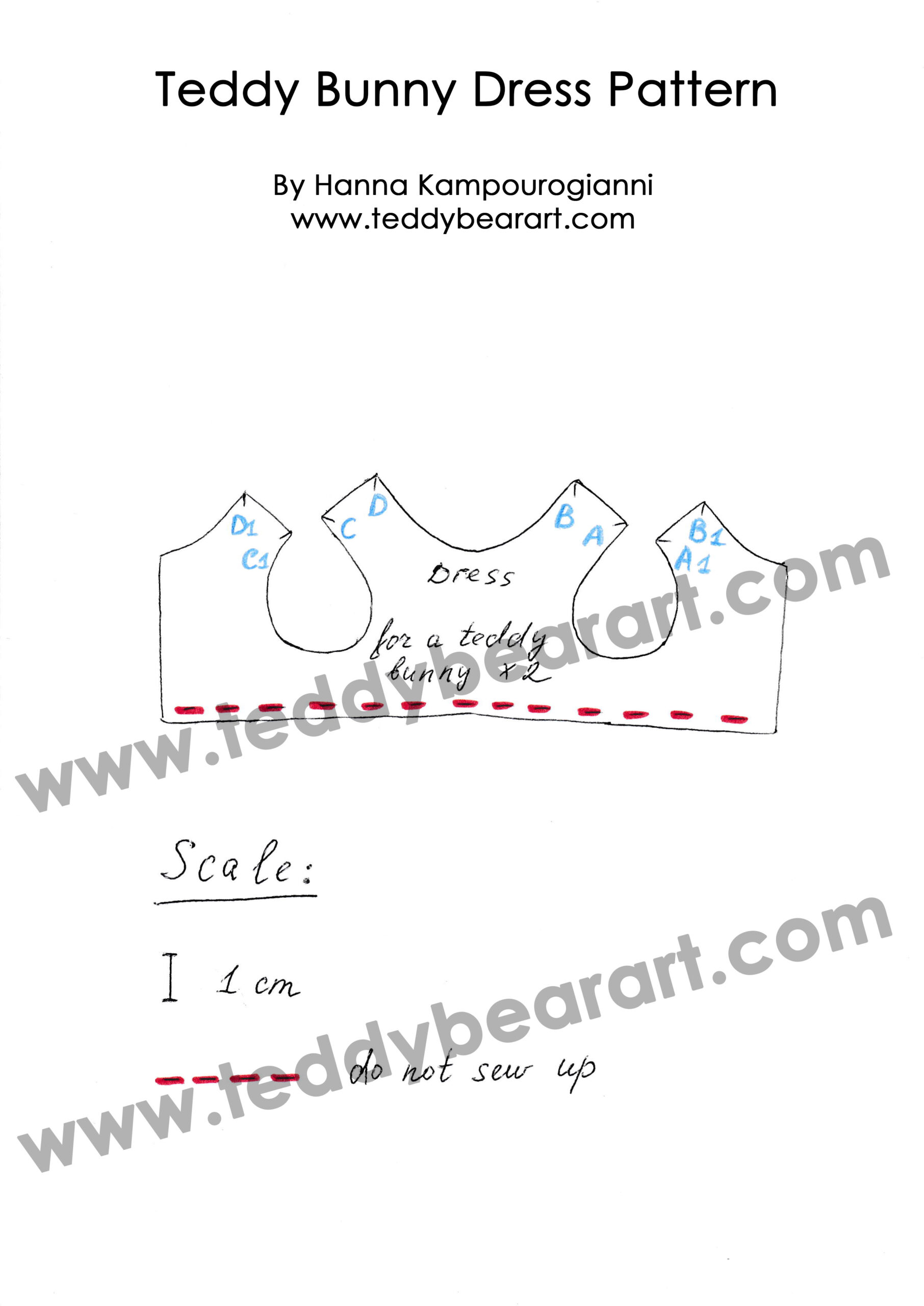 Teddy Bunny Dress Sewing Pattern And Tutorial