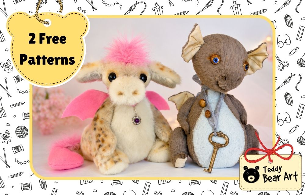 2 Free Teddy Dragon Patterns Made With Traditional Teddy Bear Techniques