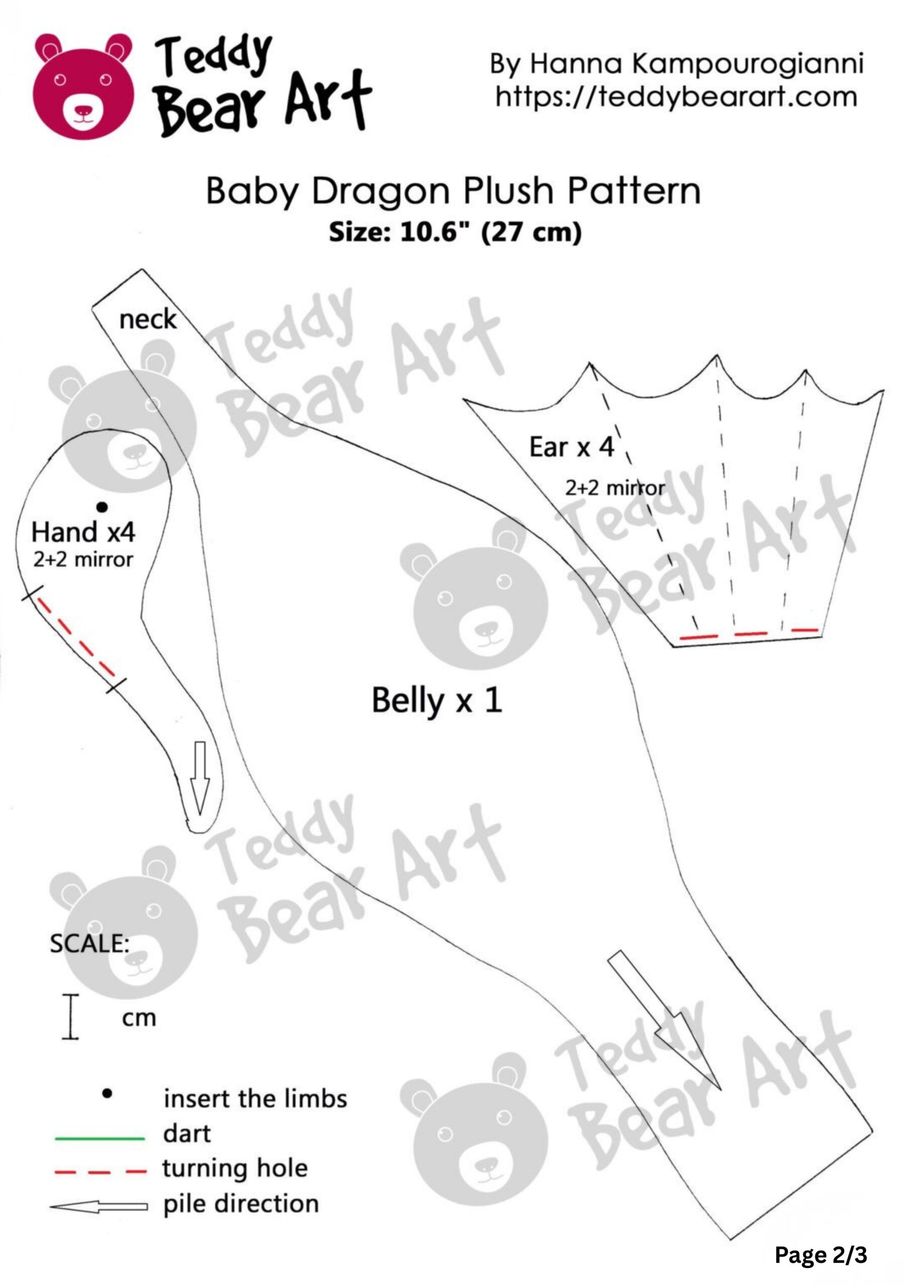 2 Free Teddy Dragon Patterns Made With Traditional Teddy Bear Techniques