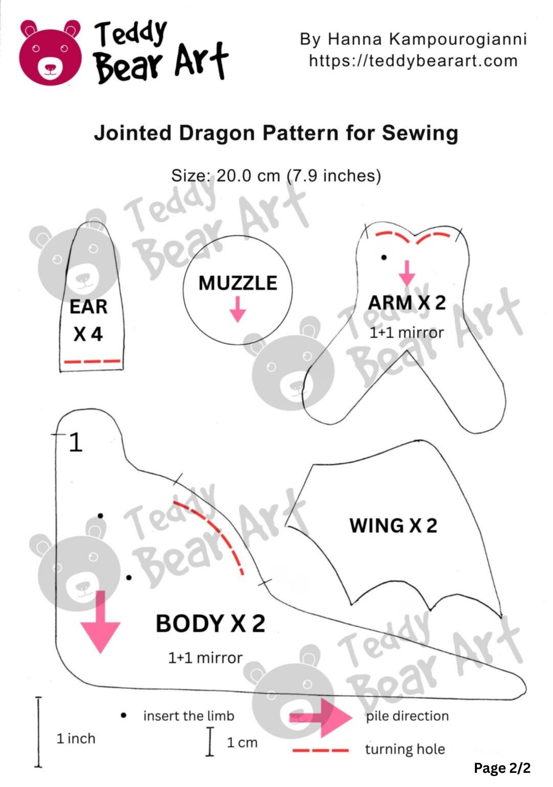 2 Free Teddy Dragon Patterns Made With Traditional Teddy Bear Techniques