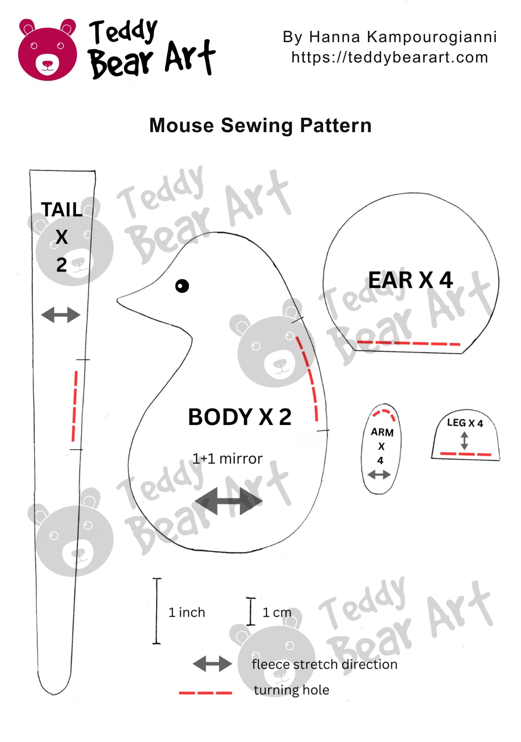 3 Free Sewing Patterns for Cute Animals: Mouse, Cat, and Goose