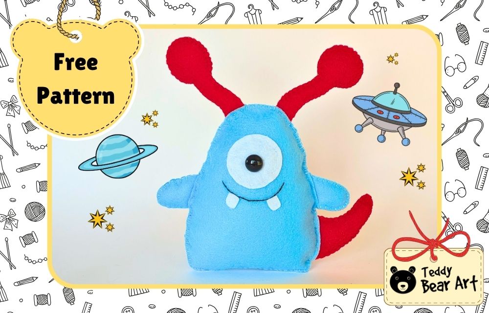 Easy Alien Plush Pattern Sewing Guide With Free Template