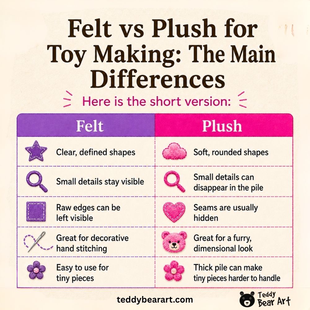 Felt vs Plush for Toy Making: Choose the Right Fabric Before You Start Sewing