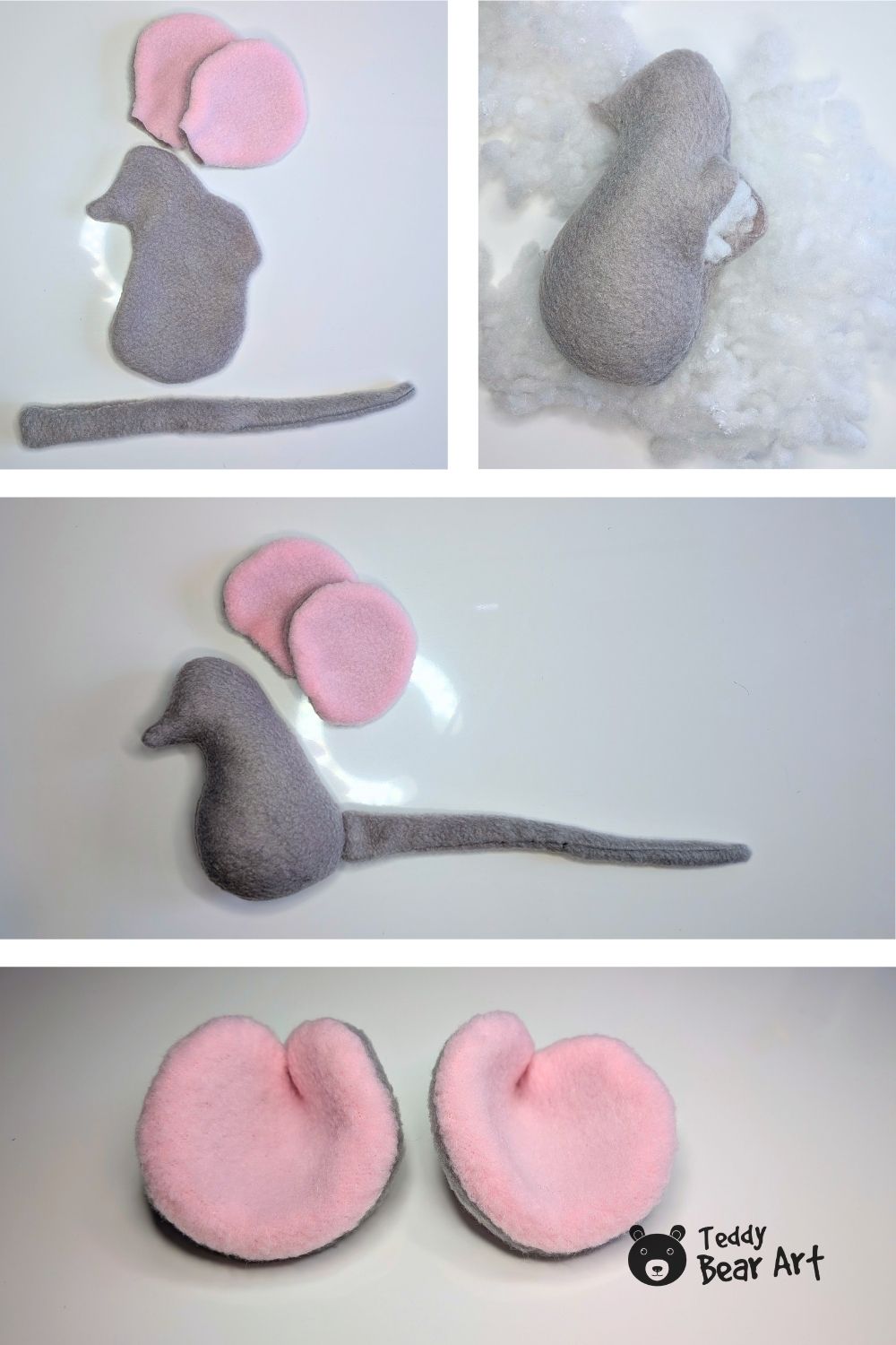 Free Fleece Mouse Sewing Pattern and Tutorial