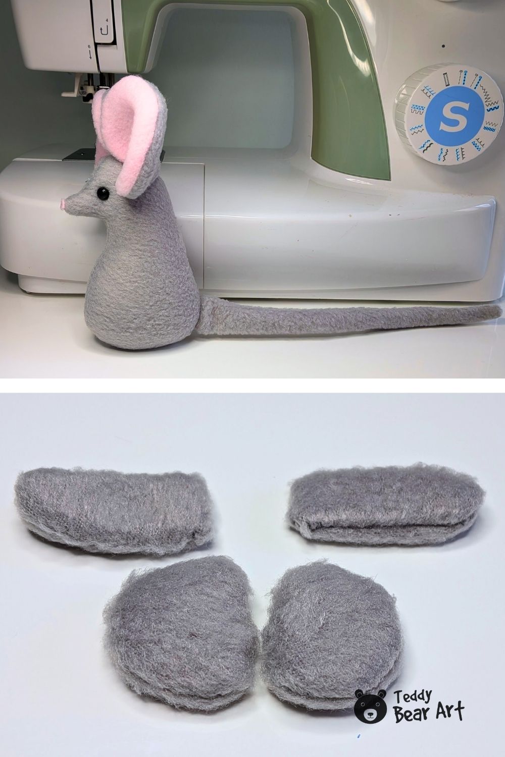 Free Fleece Mouse Sewing Pattern and Tutorial