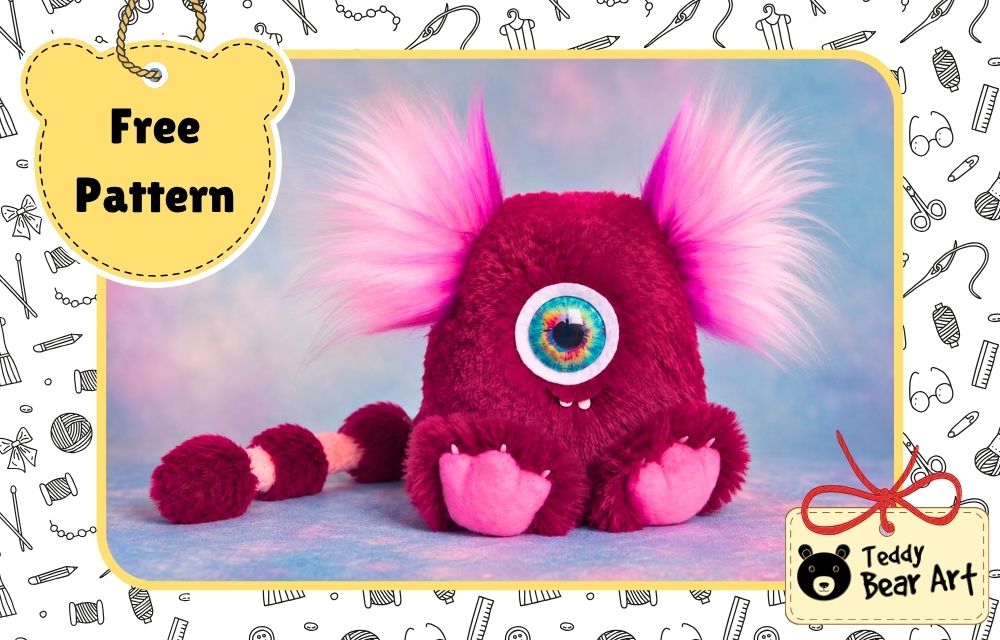 Fuzzy One-Eyed Monster DIY: Free Sewing Pattern and Tutorial