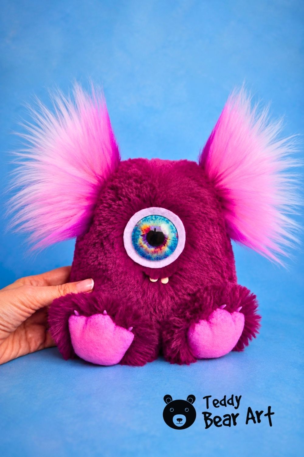 Fuzzy One-Eyed Monster DIY: Free Sewing Pattern and Tutorial