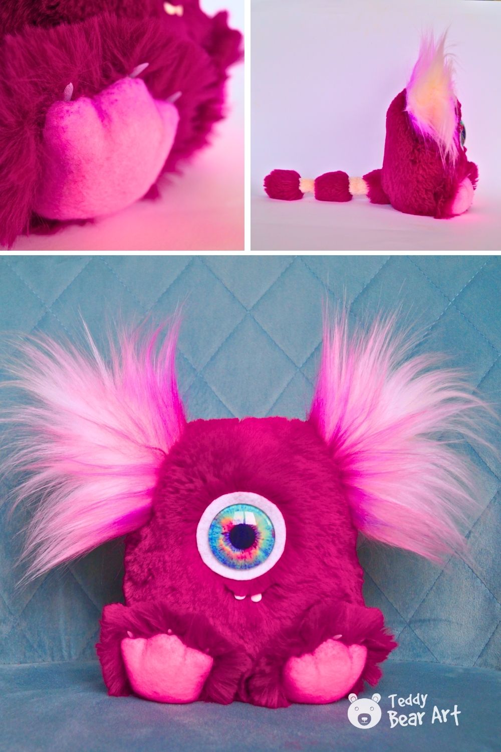 Fuzzy One-Eyed Monster DIY: Free Sewing Pattern and Tutorial