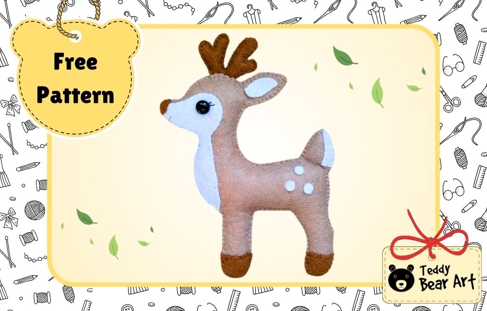 Cute Felt Deer Sewing Pattern: Free Tutorial for Beginners