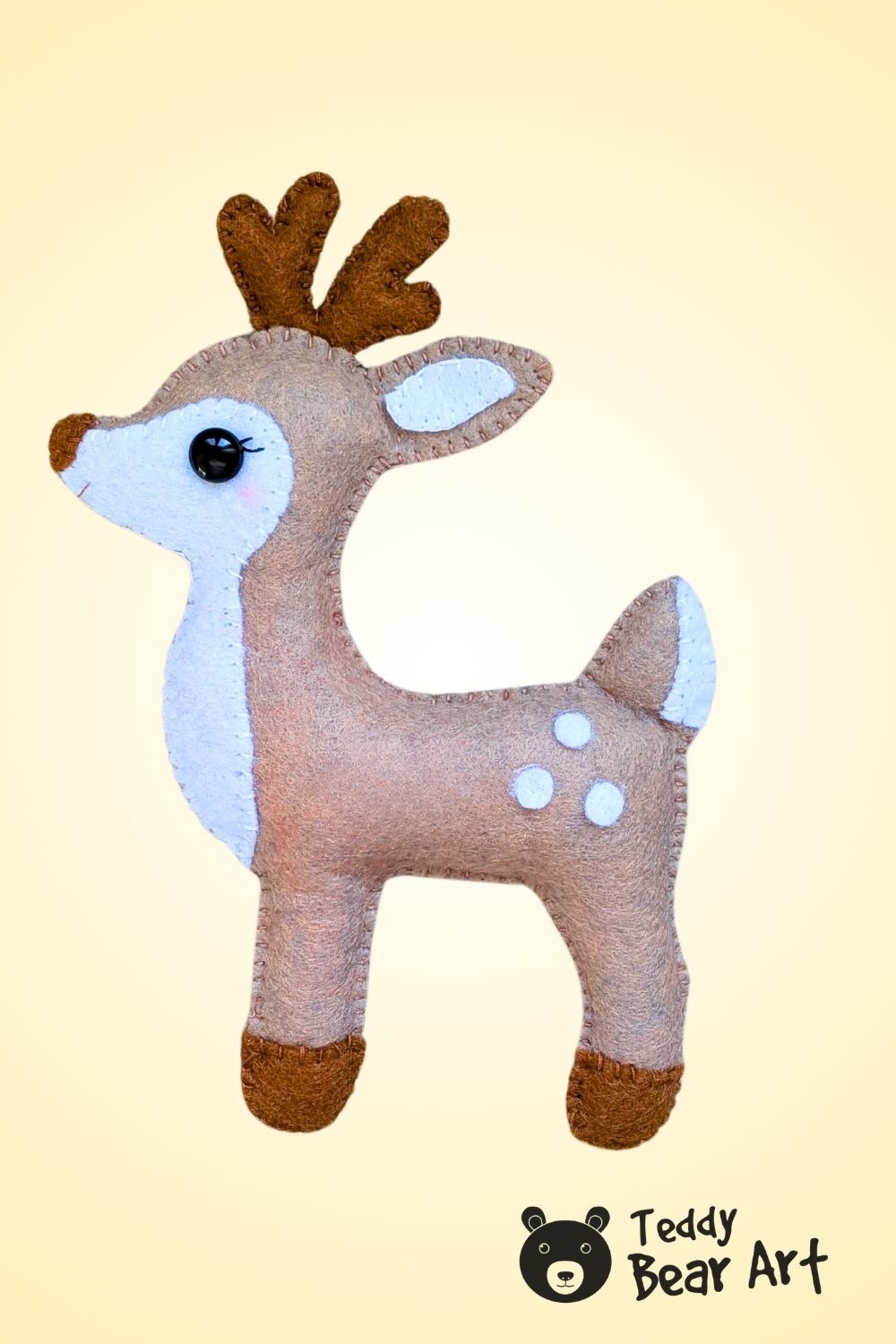Cute Felt Deer Sewing Pattern: Free Tutorial for Beginners