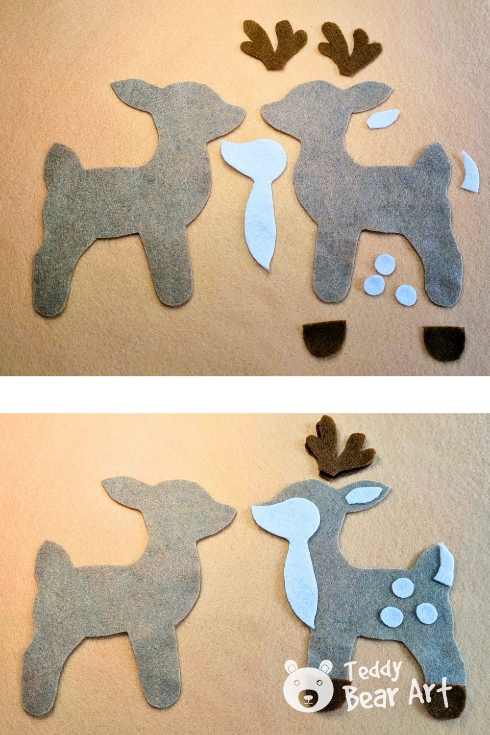 Cute Felt Deer Sewing Pattern: Free Tutorial for Beginners