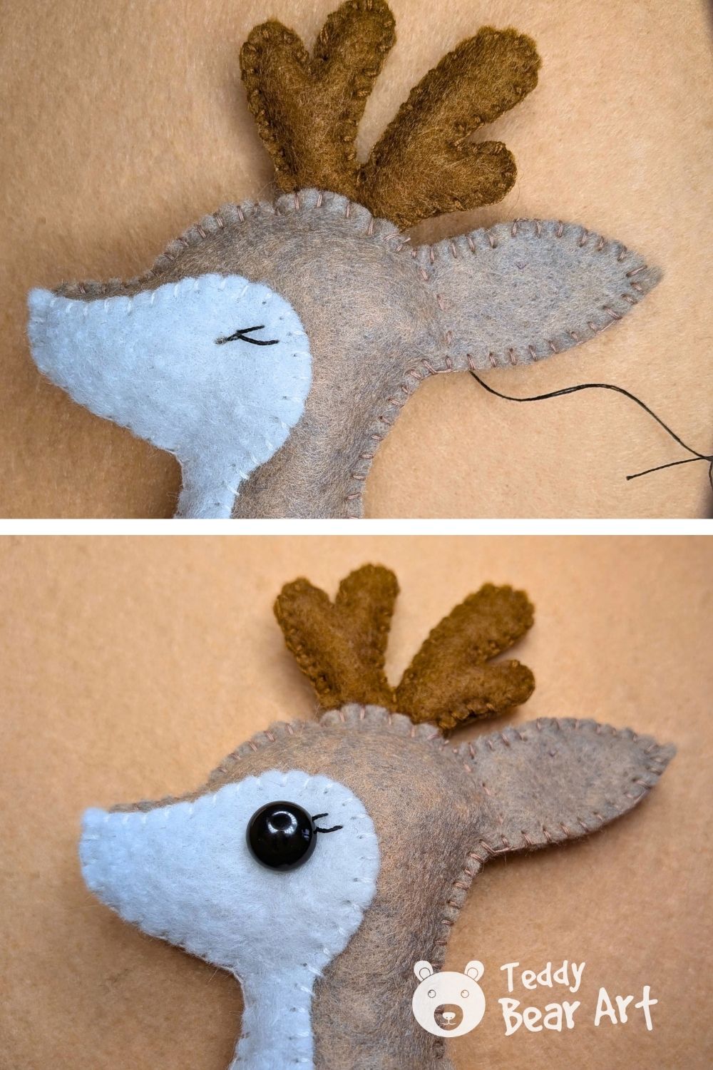 Cute Felt Deer Sewing Pattern: Free Tutorial for Beginners