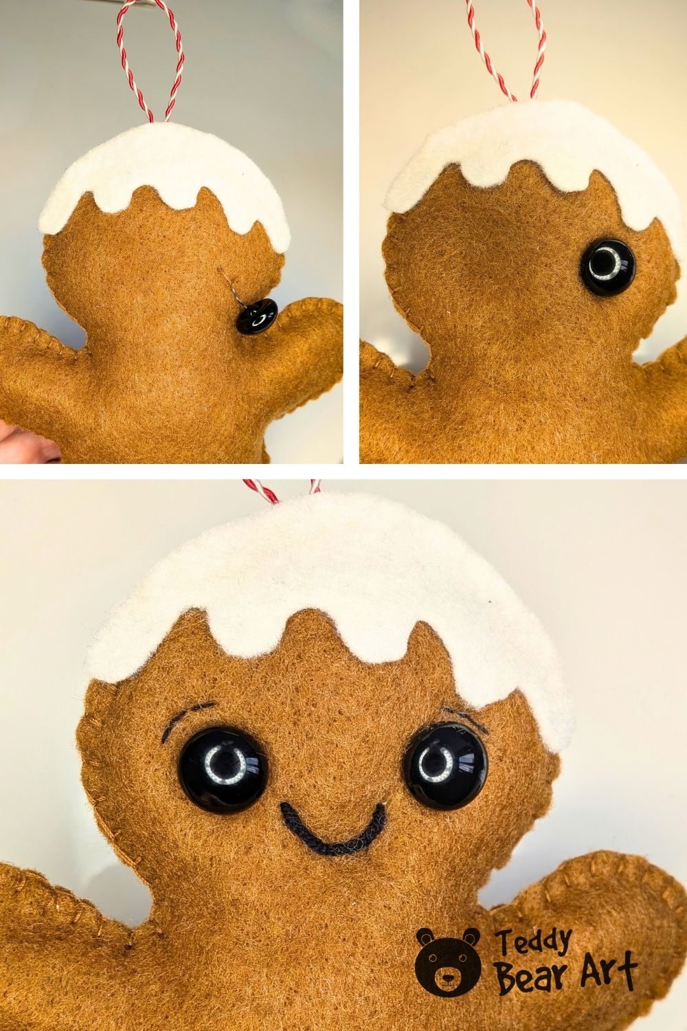 Free Felt Gingerbread Man Pattern for Beginners: Easy Christmas Sewing Tutorial