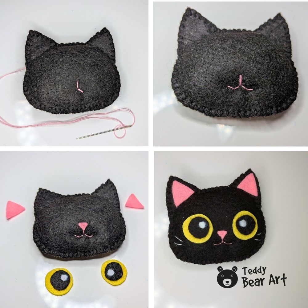 Moon Cat Sewing Pattern: Free Felt Toy Tutorial
