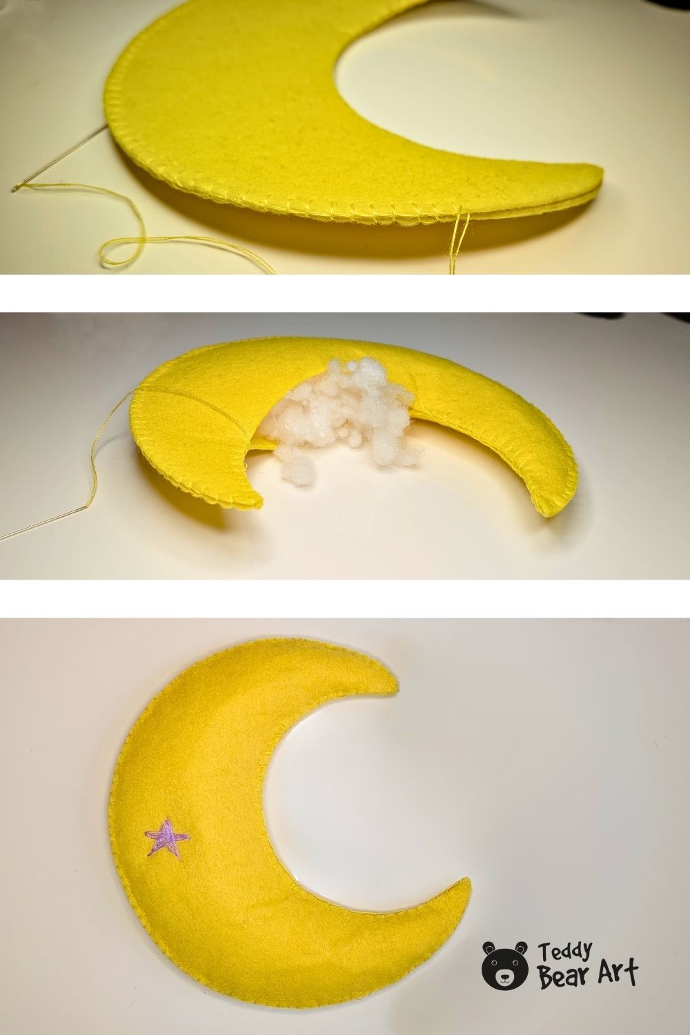 Moon Cat Sewing Pattern: Free Felt Toy Tutorial