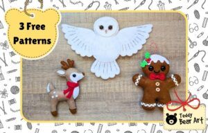 3 Free Felt Animal Patterns for Winter Crafts
