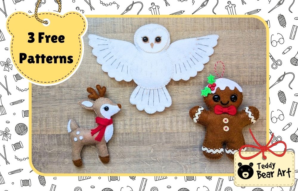 3 Free Felt Animal Patterns for Winter Crafts