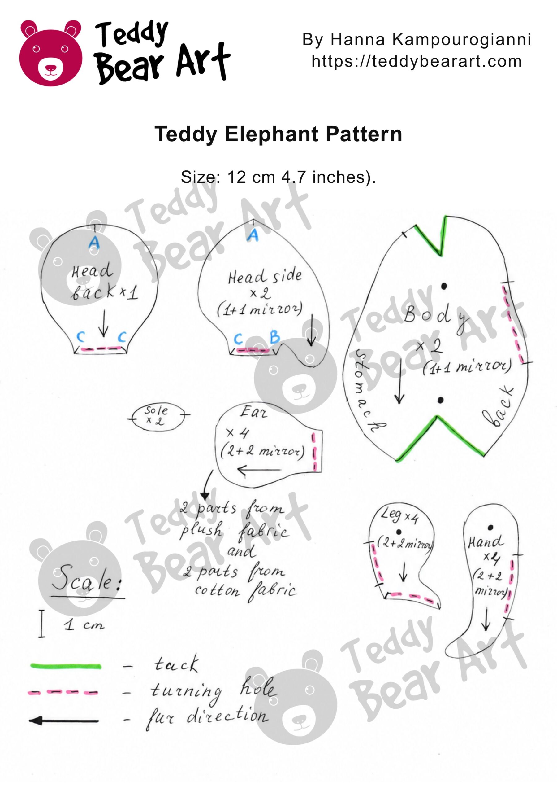5 Free Miniature Teddy Animal Patterns to Sew