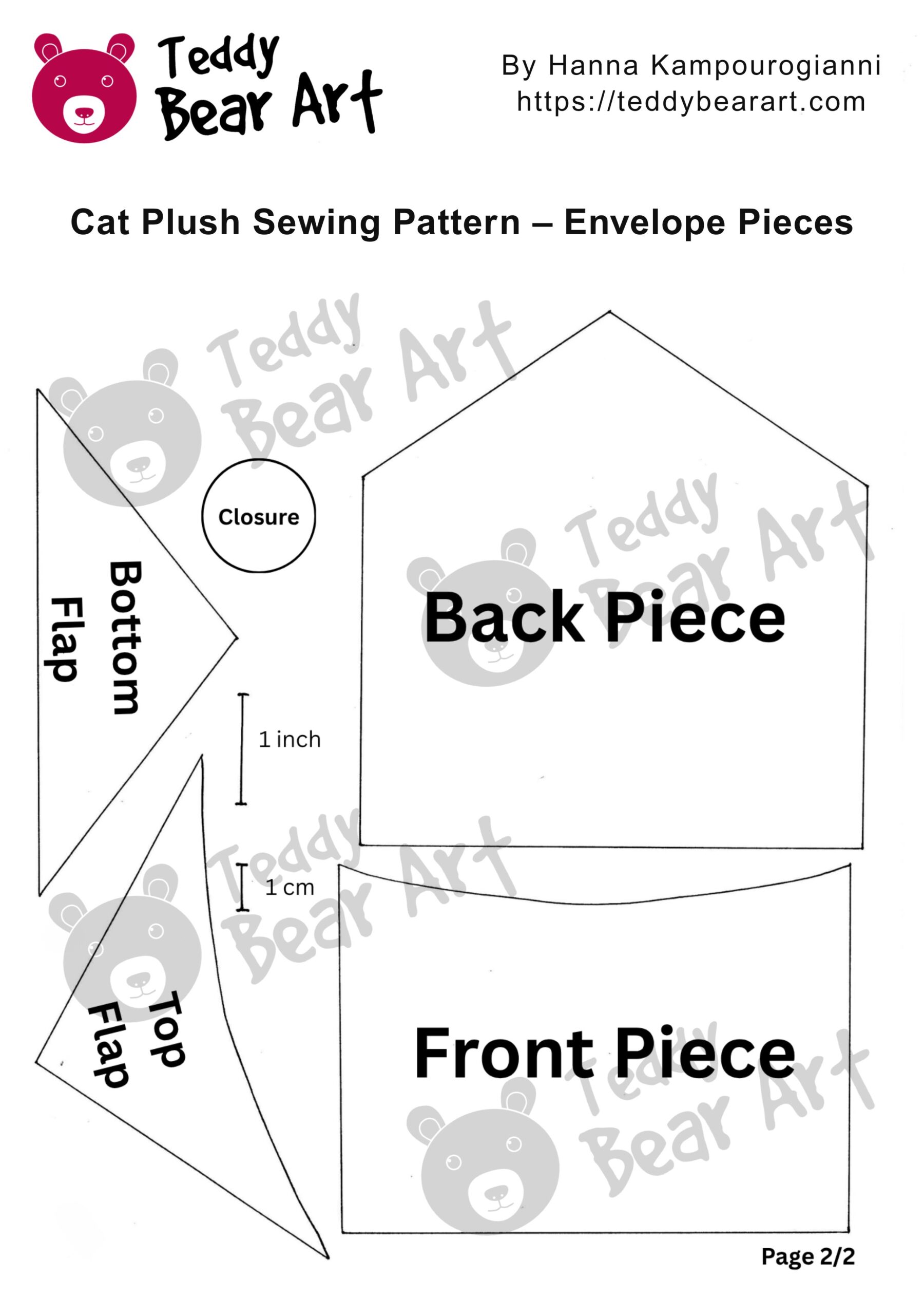 Free Cat Plush Sewing Pattern for Beginners