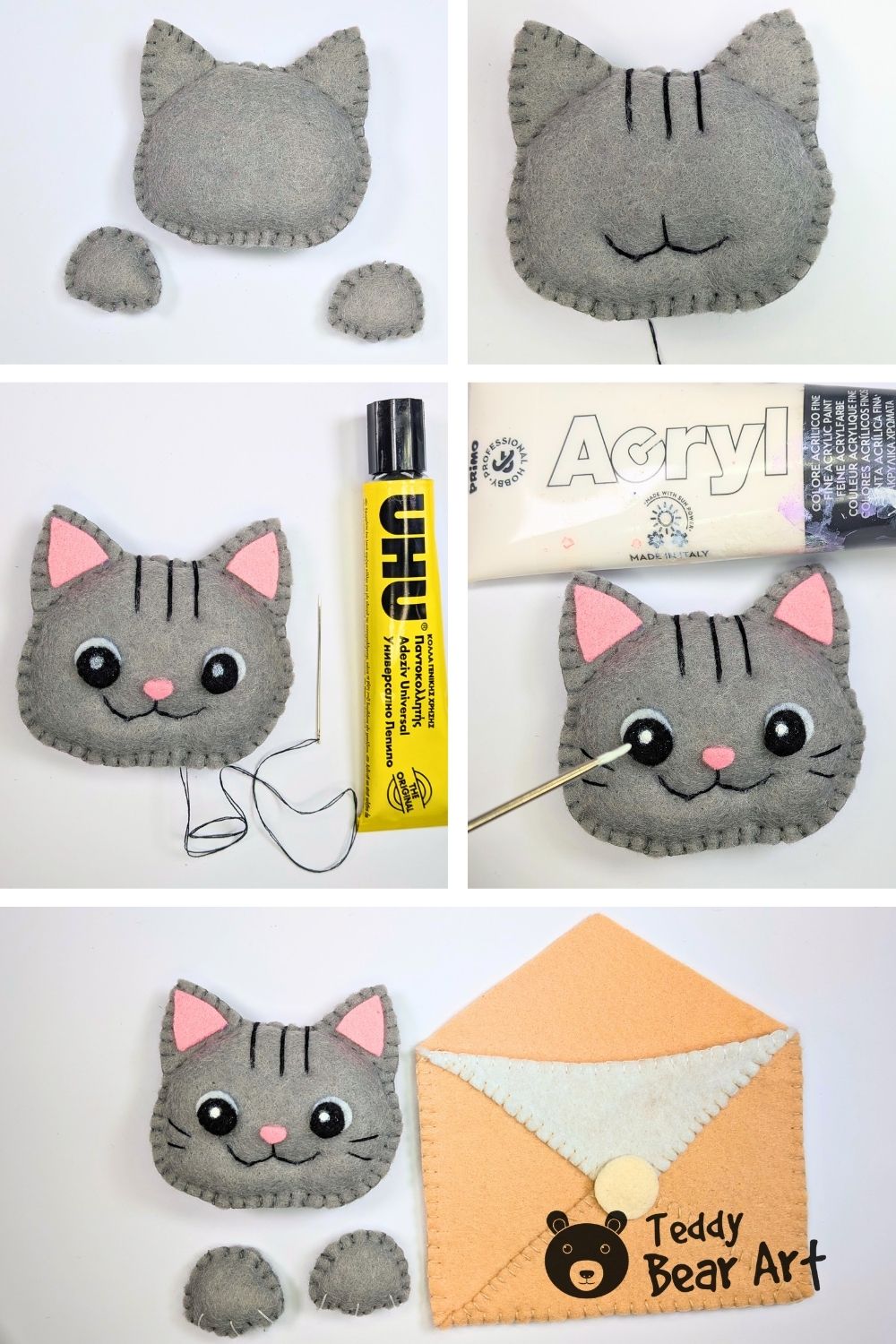 Free Cat Plush Sewing Pattern for Beginners
