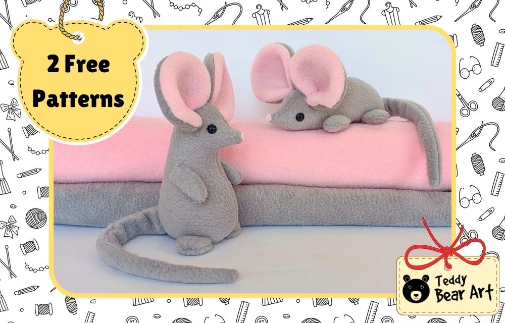 Mouse Sewing Pattern for Beginners: Make a Matching Pair